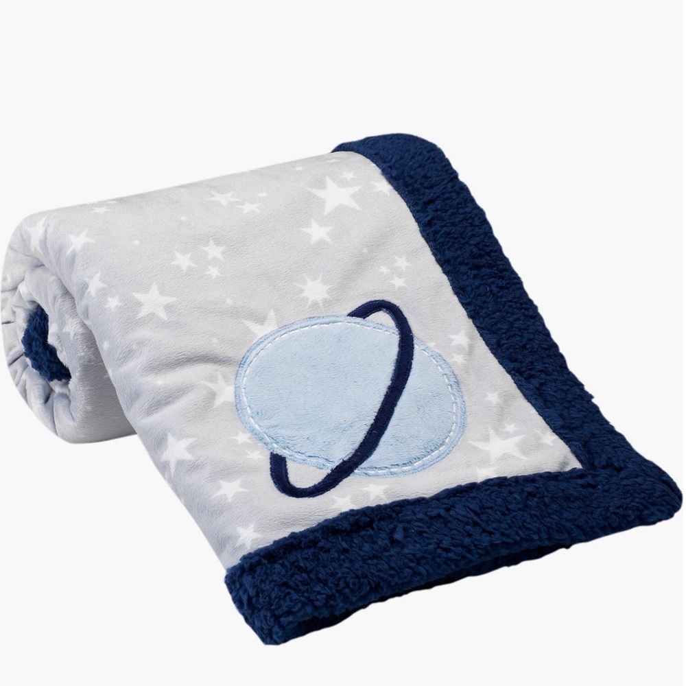 🎉Brand New 🎉Cozy Blue and Gray Starry Kids Blanket